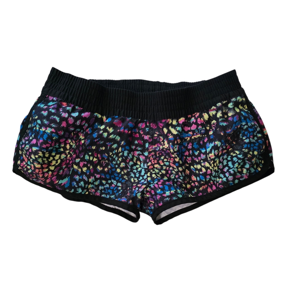 Volcom Miss Mod Black and Multi Color Board Shorts Size Medium